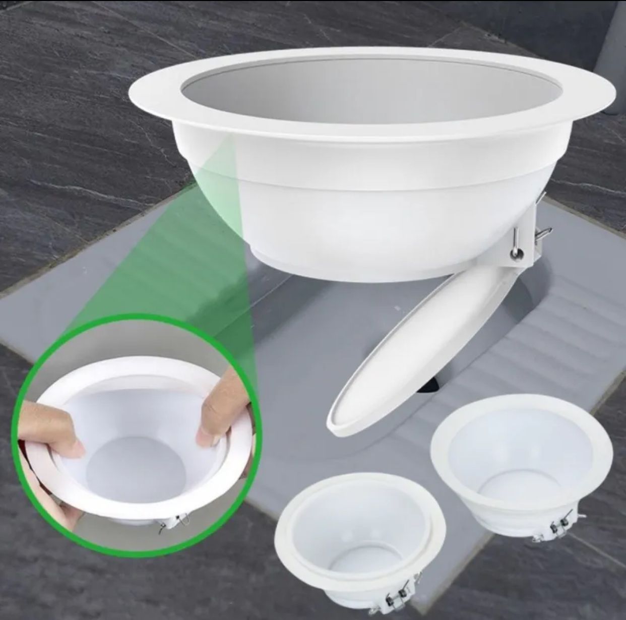 Squatting Toilet Pan Cover, Universal Squat Toilet Lid, Durable Prevent Sewage, WC Toilet Hole Cover Squatting Toilet Pan Cover, Universal Squat Toilet Lid, Durable Prevent Sewage, WC Toilet Hole Cover